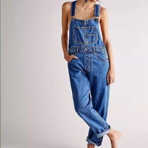 Free People denim overalls